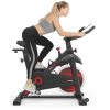 Indoor Cycling Exercise Bike Stationary, Home Gym Workout Fitness Bike with Comfortable Cusion, LCD Display and Hand Pulse - as Pic