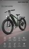 AOSTIRMOTOR new pattern 26" 1000W Electric Bike Fat Tire 52V15AH Removable Lithium Battery for Adults - as Pic