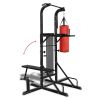 Power Tower with Sit-up Bench and Boxing Bag - Black