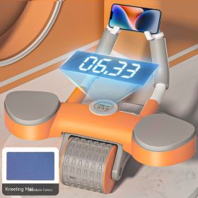 Abdominal Wheel Automatic Rebound Fitness Equipment Health Household (Option: Upgrade Elbow Support Orange)
