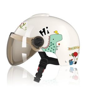 Children's Cartoon Electric Battery Car Helmet (Option: A)