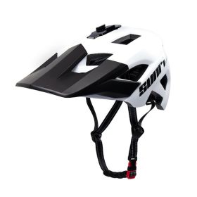 Off-road Helmet Mountain Bike Downhill Helmet Outdoor Competition Sports (Option: White-L)
