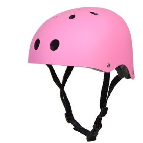 Rock climbing mountaineering ski helmet (Option: Matte pink-S)