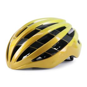 Bicycle Riding Equipment Safety Hat (Option: Golden yellow-XL)