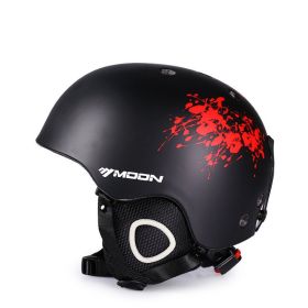 Ski Helmet Snow Safety Helmet Protective Gear Sports Equipment Head Protection Integrated (Option: Red ink-XL)
