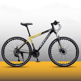 Aluminum Alloy Mountain Biking For Male And Female Adults (Option: Black gold-26inches 33speeds)