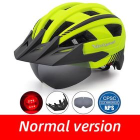 Driving helmet LED USB rechargeable bicycle helmet (Option: Yellow LED)