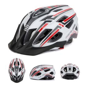 Helmet With Taillight USB Charging Helmet (Option: Bright white-One Size)