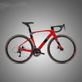 Fully Hidden Carbon Fiber Disc Brake Road Car Variable Speed Sports Racing (Option: Red-51cm)