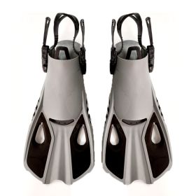 Snorkeling Fins Adjustable Diving Flippers Snorkeling Equipment (Option: Gray-XS)