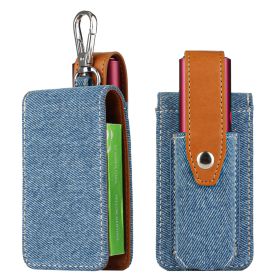Simple Solid Denim Storage Protective Case (Option: Denim Light Blue-Storage)