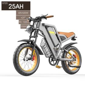 New Electric Bicycle With 20 Inch Large Tires And Seven Stage Transmission Assistance (Option: GT20-48V 25AH)