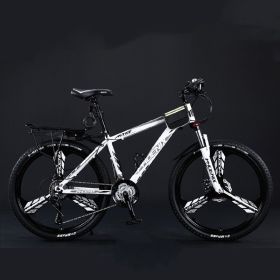 Variable Speed Shock Absorption Mountain Bike (Option: White grey-Three knife wheel-26inches27speed)