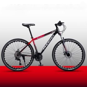 Aluminum Alloy Mountain Biking For Male And Female Adults (Option: Black red-26inches 30speeds)